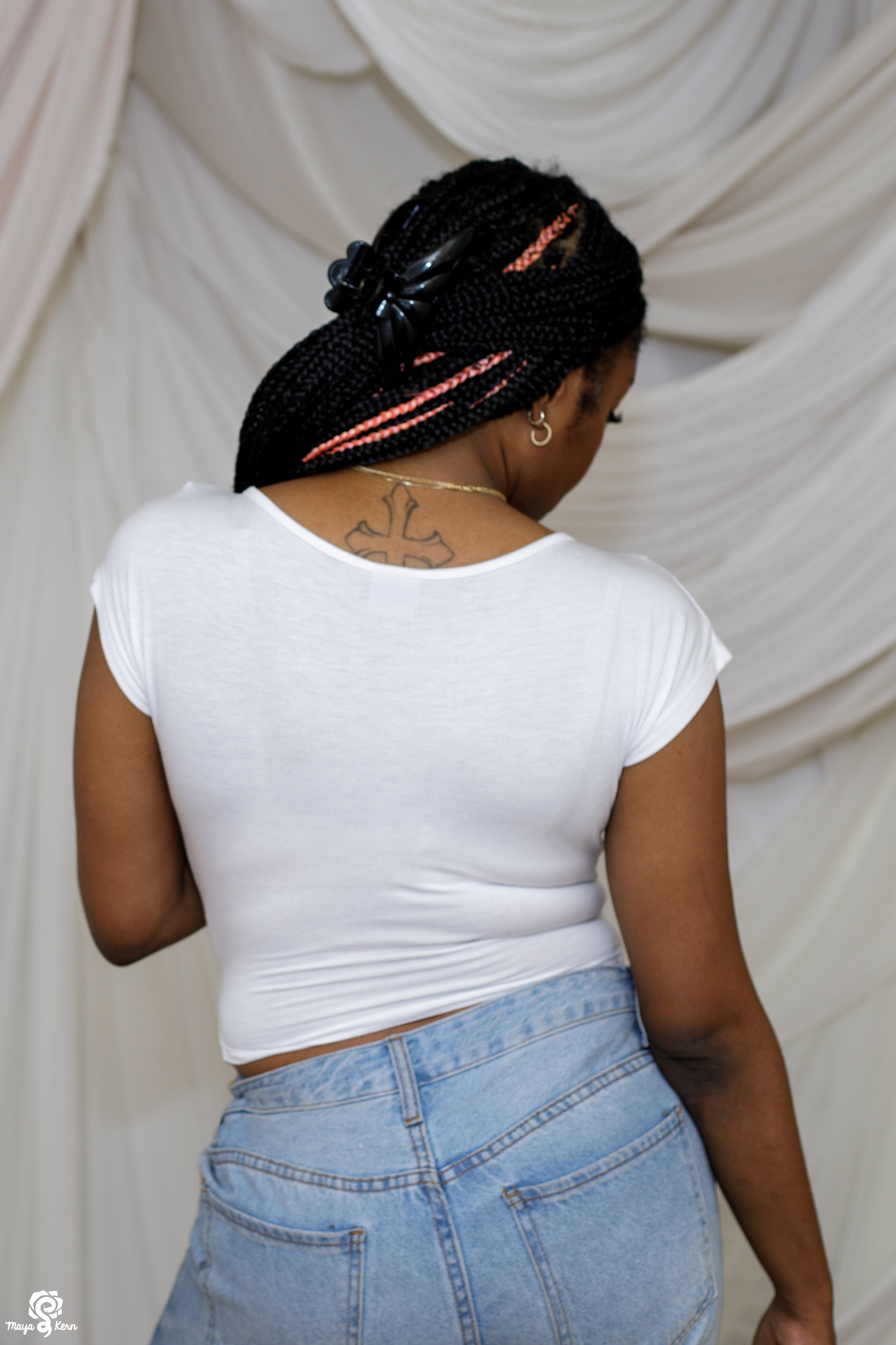 White Wrap Crop Top FINAL SALE