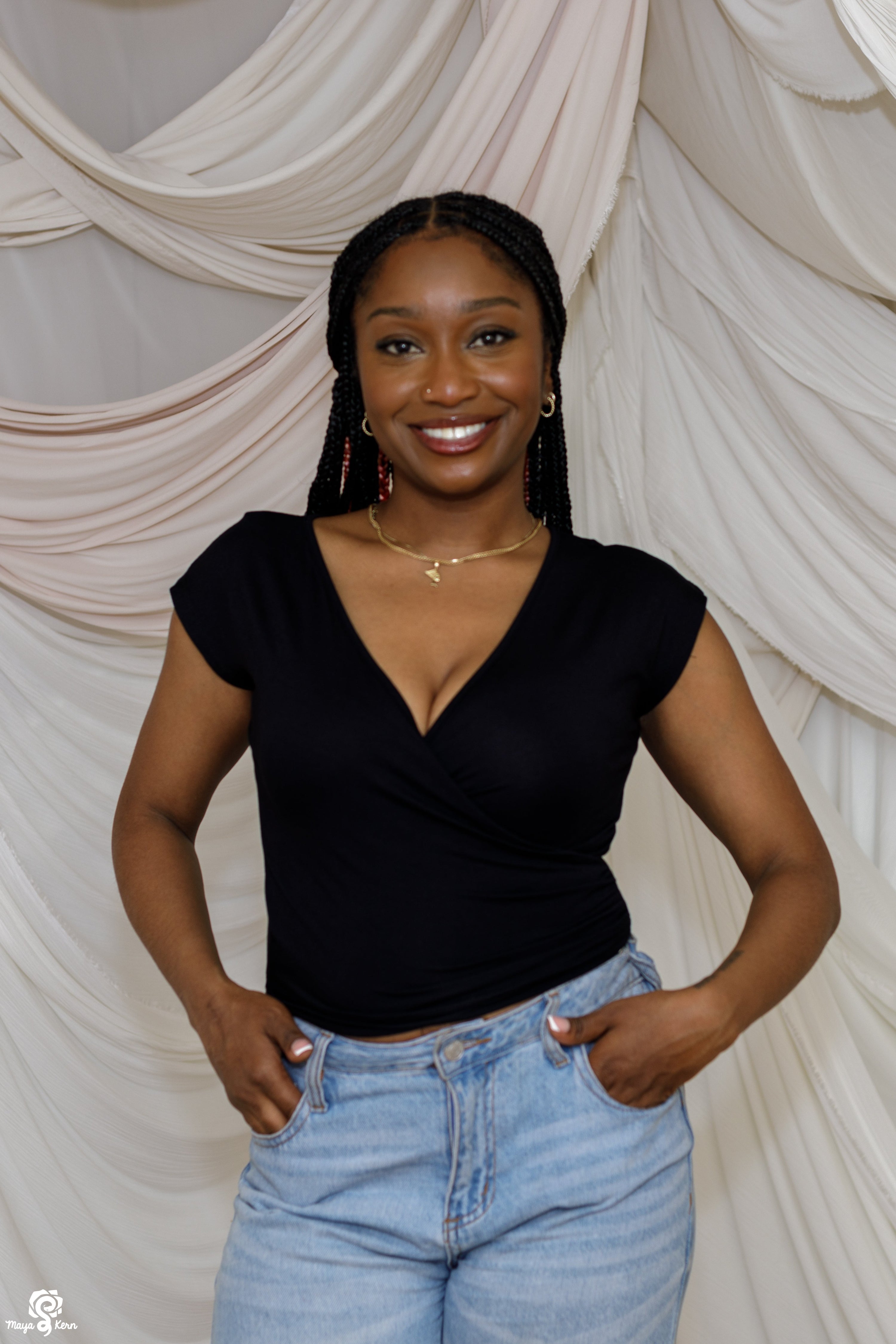 Black Wrap Crop Top