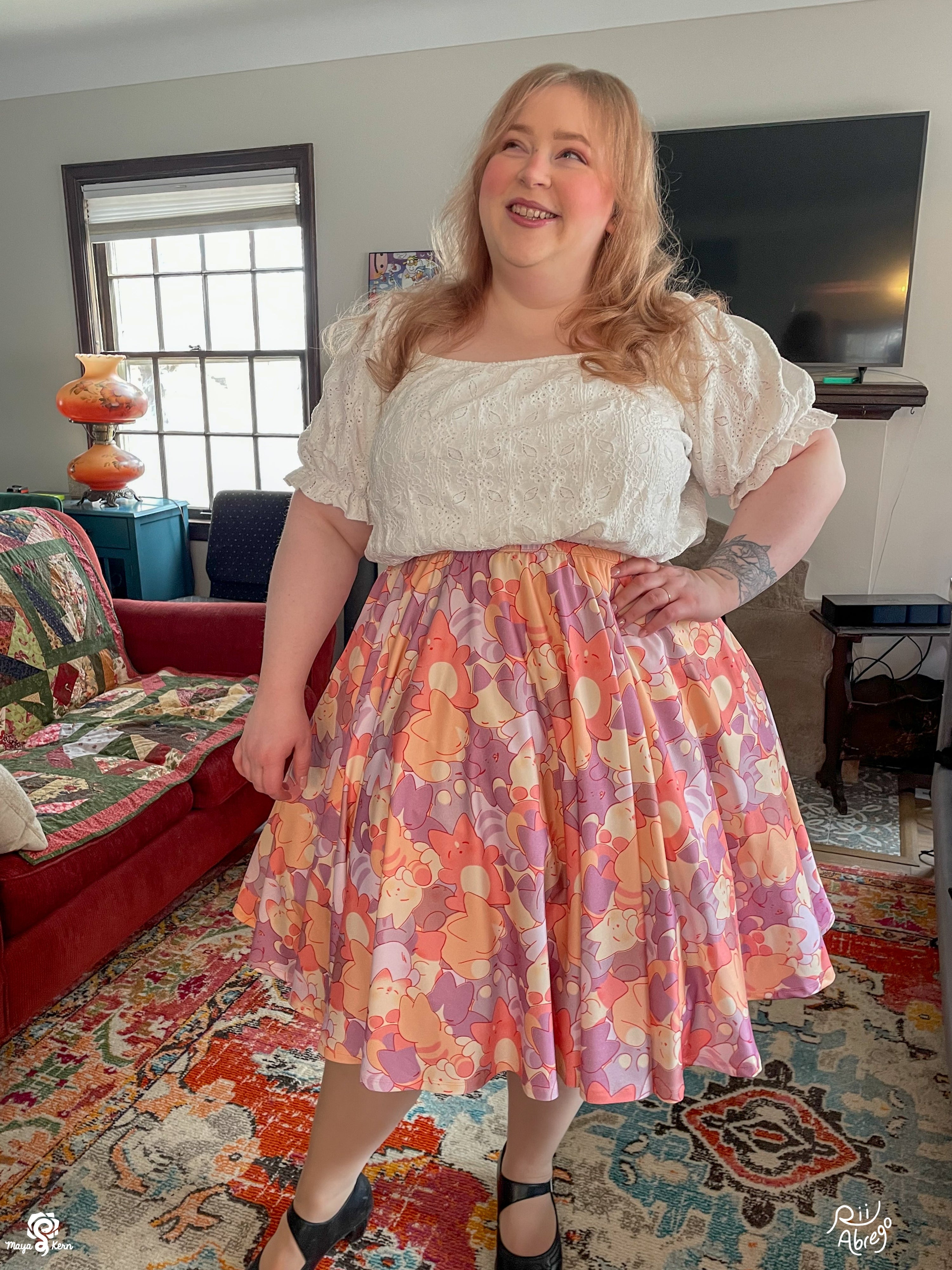 COLLAB: Rii Abrego's Cat Nap Midi Skirt
