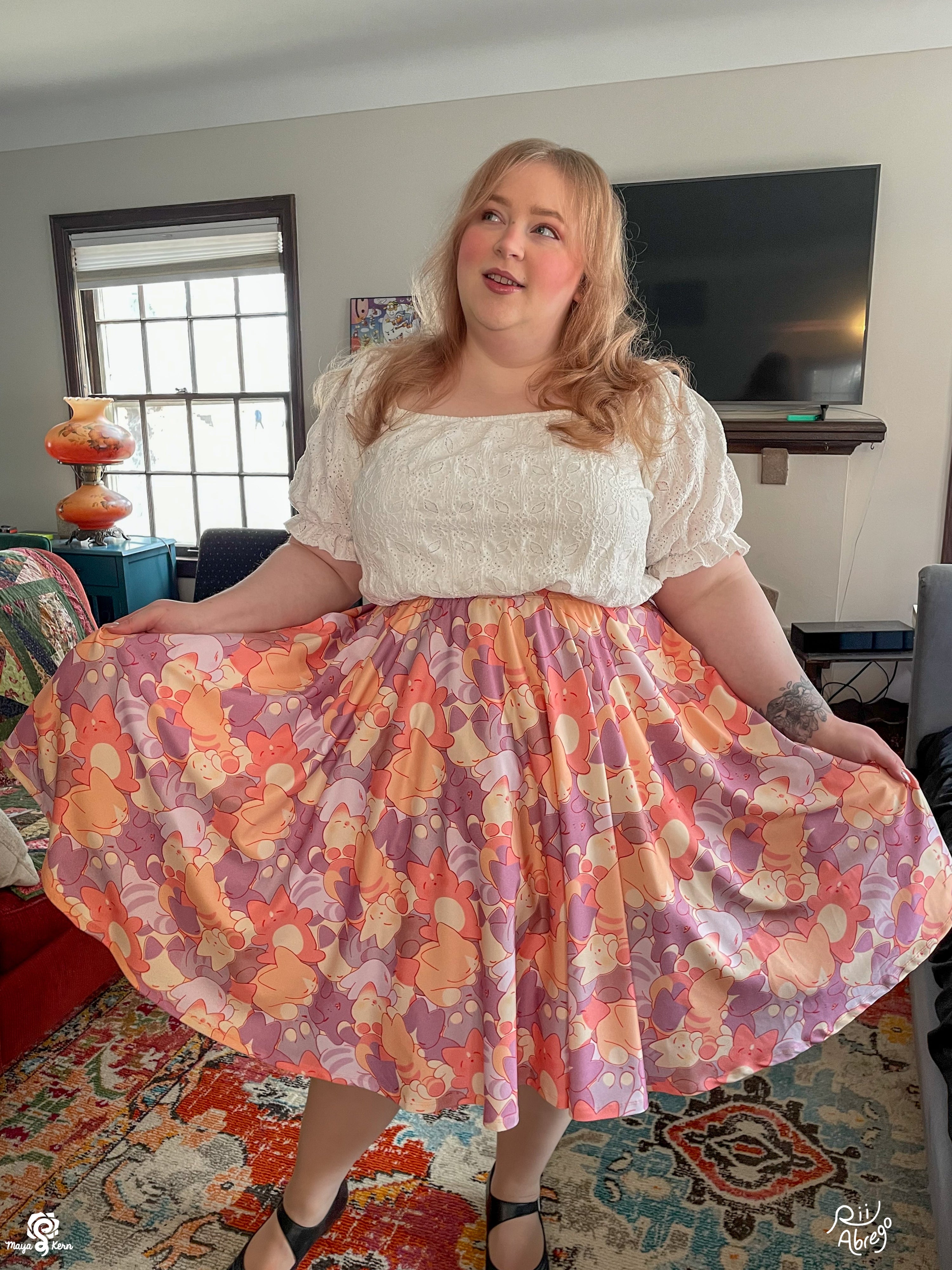 COLLAB: Rii Abrego's Cat Nap Midi Skirt