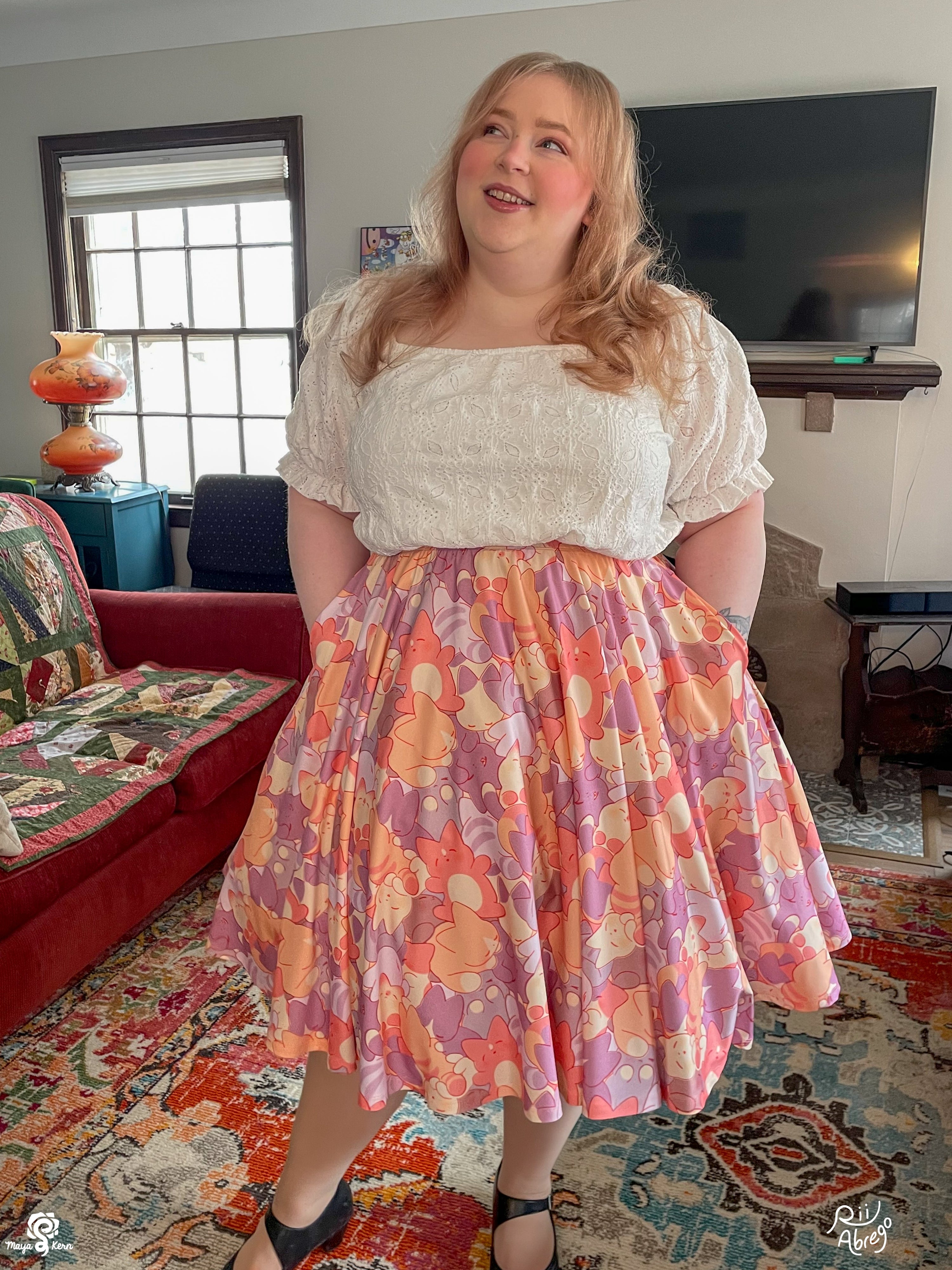 COLLAB: Rii Abrego's Cat Nap Midi Skirt