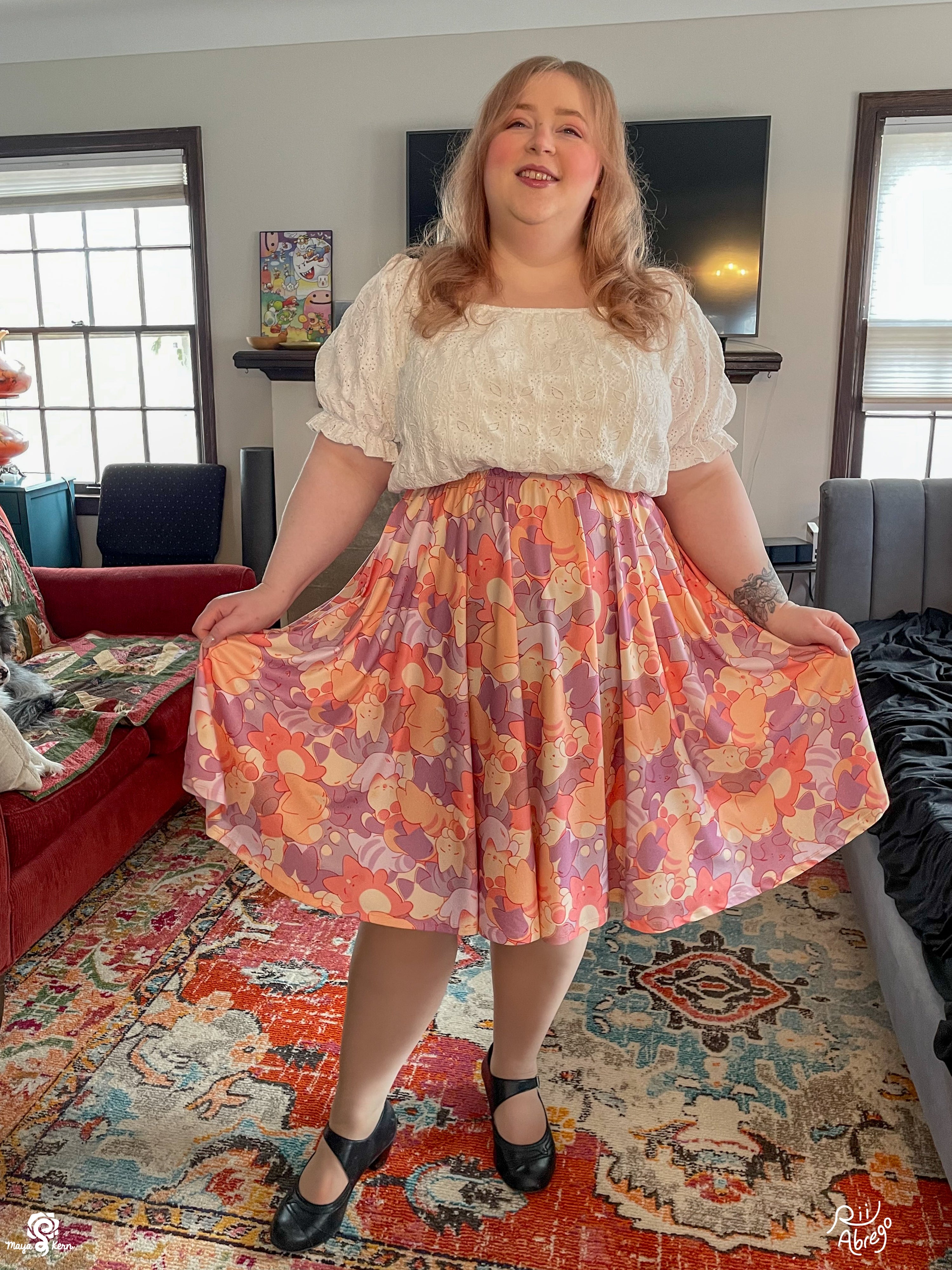 COLLAB: Rii Abrego's Cat Nap Midi Skirt