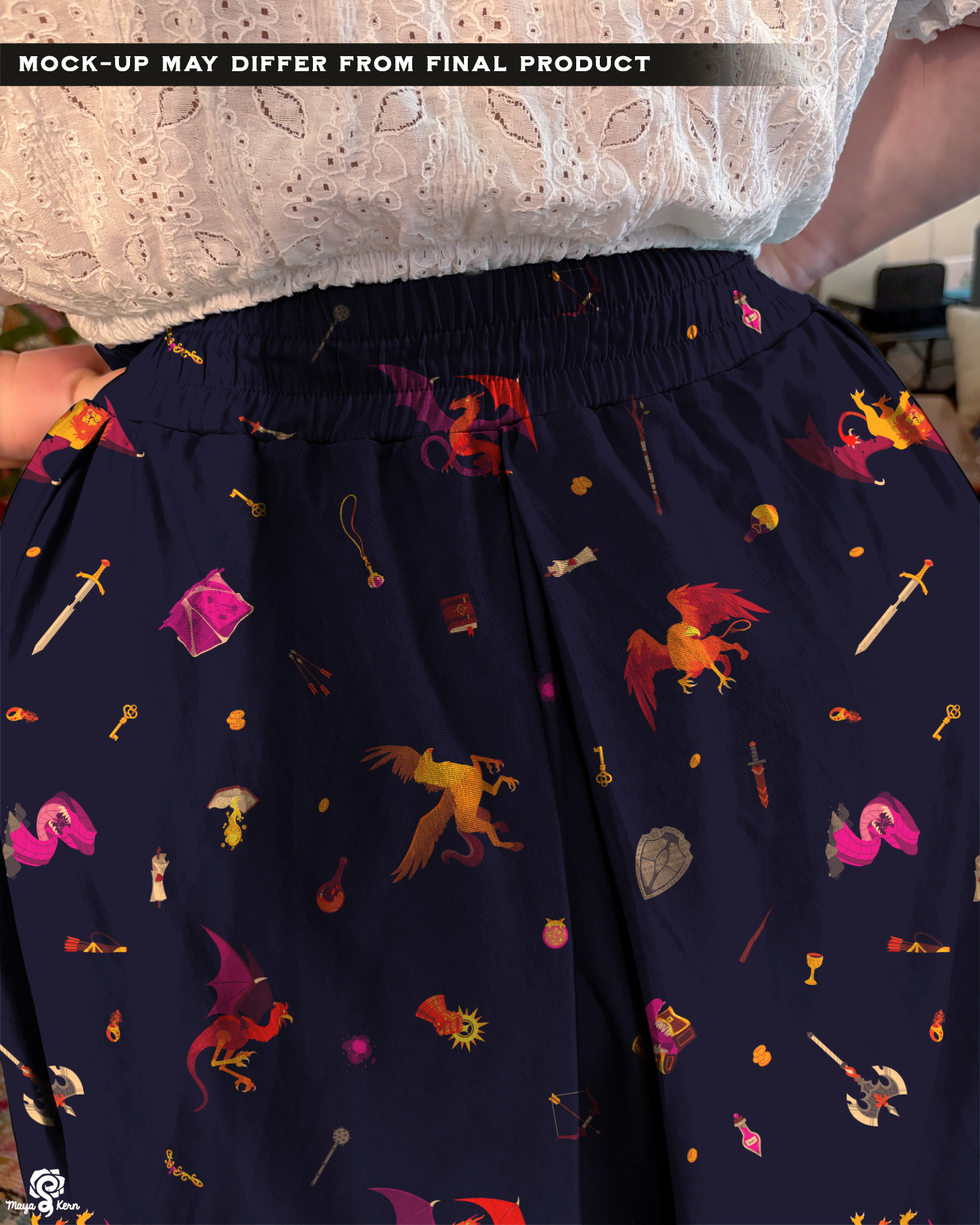 [PREORDER] Dungeon Delver Cotton Pleated Midi Skirt