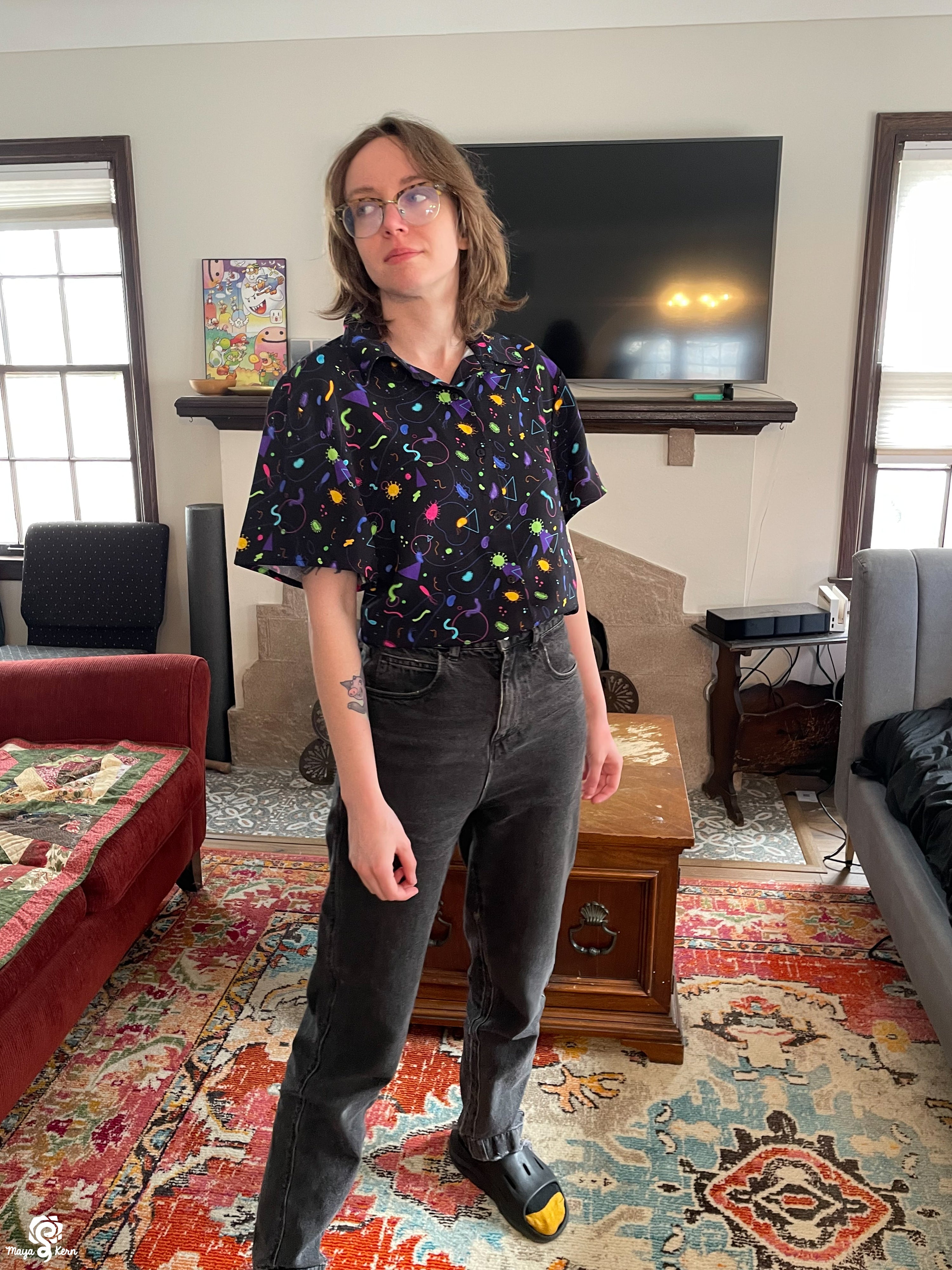 Microorganism Button-Up Shirt