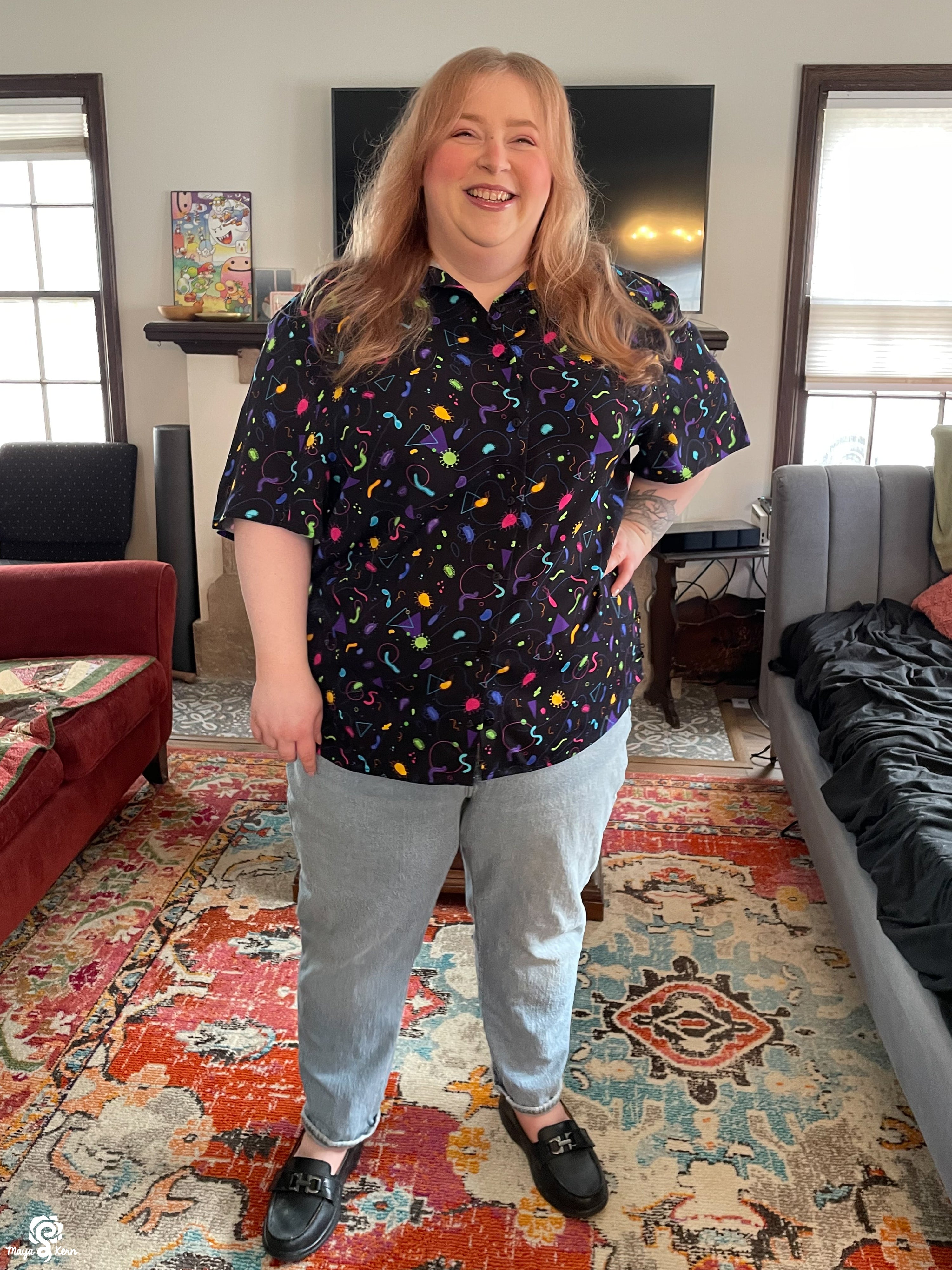 Microorganism Button-Up Shirt