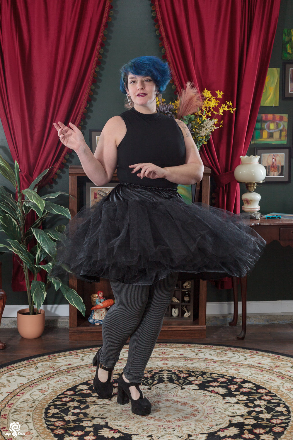 [PREORDER] Black Petticoat Midi Skirt