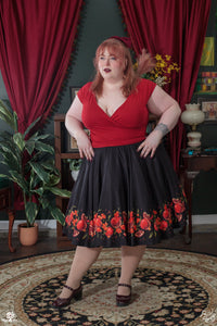 COLLAB: Rii Abrego Pomegranate Midi Skirt