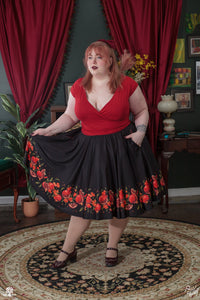 COLLAB: Rii Abrego Pomegranate Midi Skirt