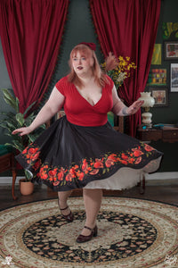COLLAB: Rii Abrego Pomegranate Midi Skirt