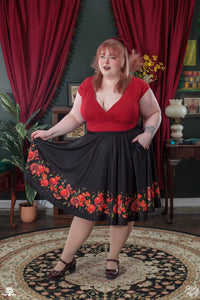 COLLAB: Rii Abrego Pomegranate Midi Skirt