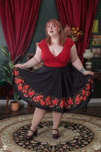 COLLAB: Rii Abrego Pomegranate Midi Skirt