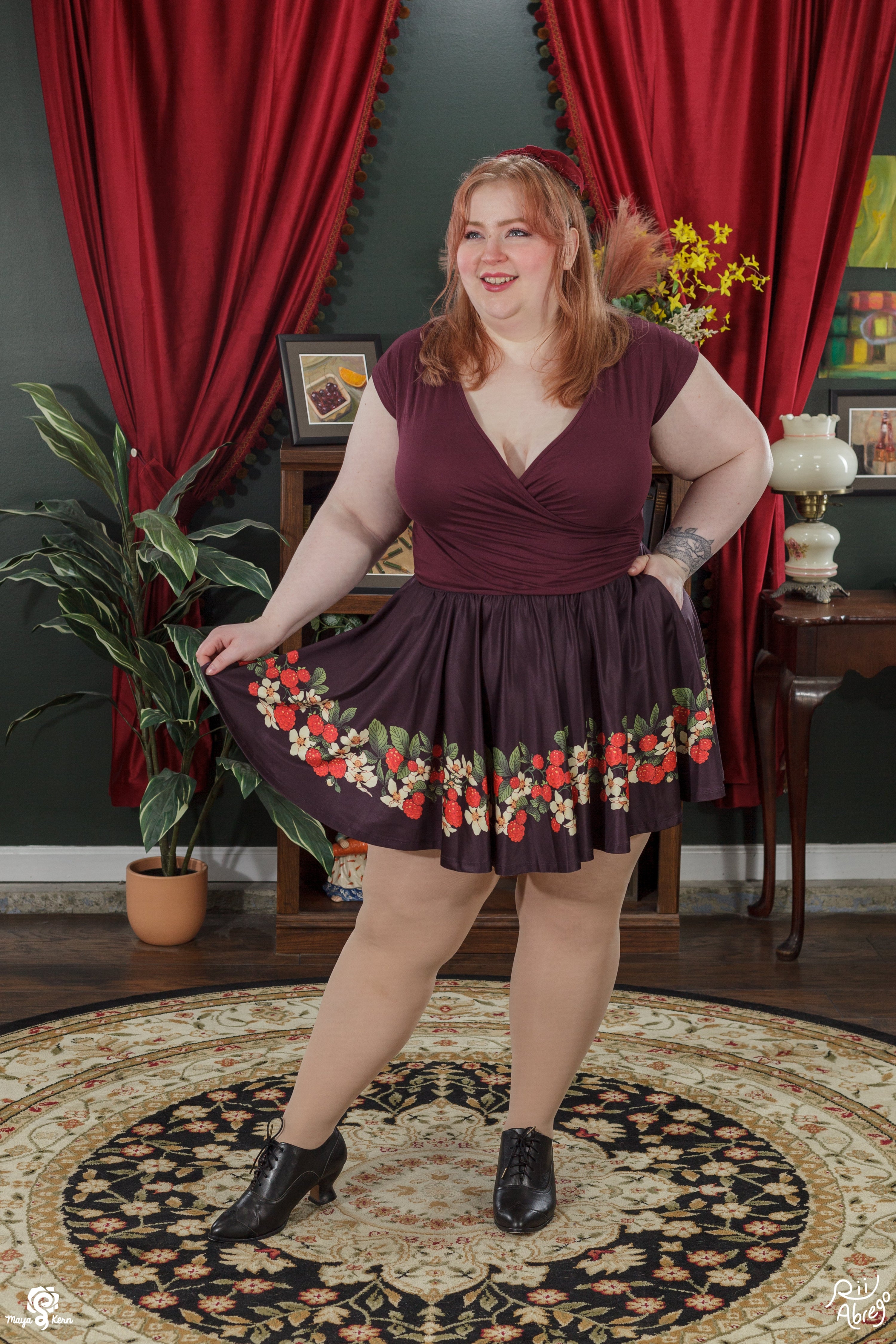 COLLAB: Rii Abrego Raspberry Miniskirt