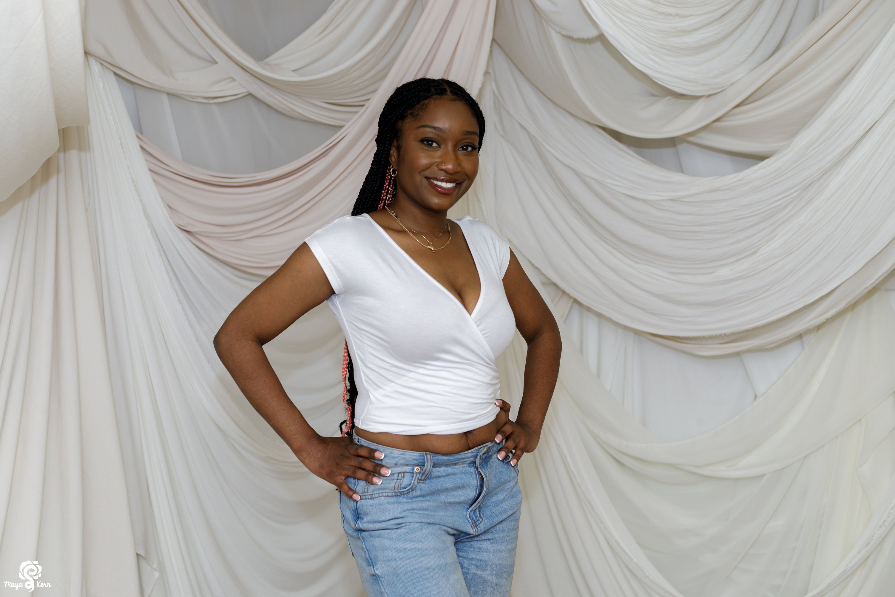 White Wrap Crop Top